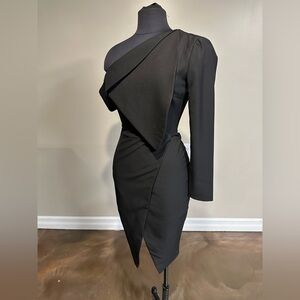 Lavish Alice Black One-Shoulder Dress